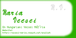 maria vecsei business card